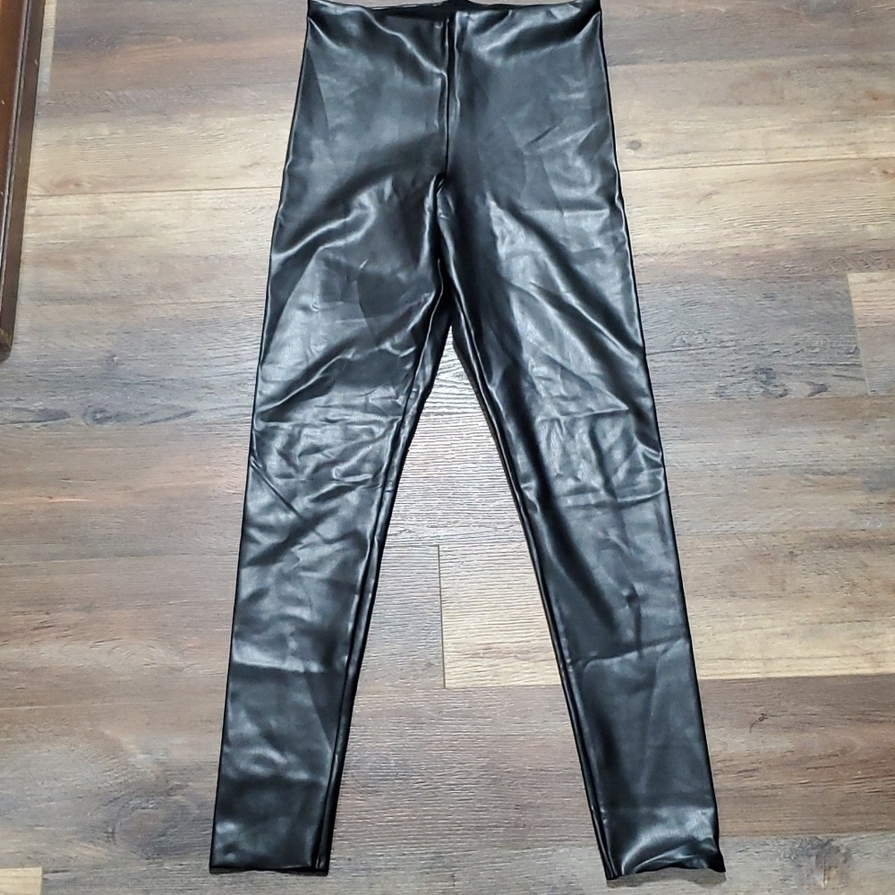 Joie limited edition vegan leather stretch black legging